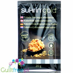 Sukrin Gold 20g saszetka - 8kcal jak brązowy cukier Erytrol & Stewia