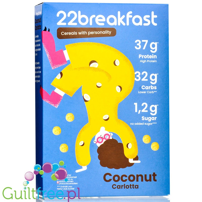 22braekfast Coconut Carlotta - proteinowe płatki śniadaniowe o smaku kokosowym