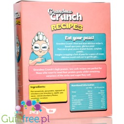 Grandma Crunch Protein Recipe3 Strawberry - wegańskie keto płatki śniadaniowe bez cukru 30% białka, Truskawka