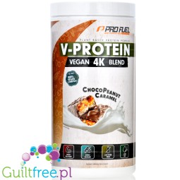 Pro Fuel V-Protein 4K Choco Peanut Caramel 750g - wegańska odżywka o smaku czekoladowo-orzechowo karmelowym