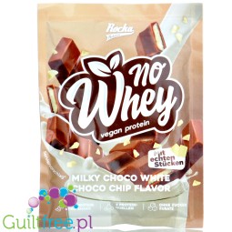 Rocka Nutrition No Whey Milky Choco White Choco Chip 30g - wegańska odżywka białkowa 5 źródeł białka, saszetka