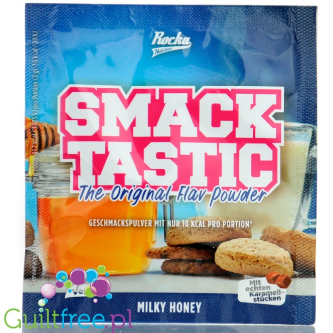 Rocka Nutrition Smacktastic Milky Honey, vegan low calorie concentrated flavoring powder, sachet