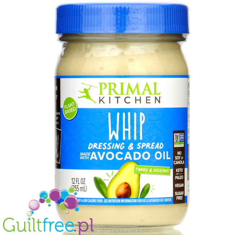 Primal Kitchen Whip Dressing & Spread Avocado - vegan keto mayonnaise without eggs with avocado oil, zero carbohydrates