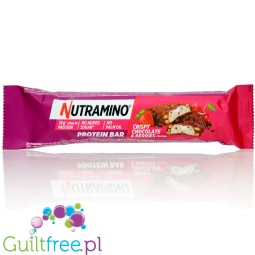 Nutramino Crispy Chocolate & Berries - niskocukrowy baton proteinowy 18g białka z owocami, karmelem i czekoladą