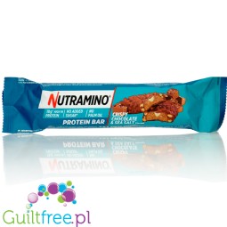 Nutramino Crispy Chocolate & Sea Salt - niskocukrowy baton proteinowy 18g białka z karmelem i solona mleczną czekoladą