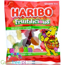 Haribo Fruitilicious - żelki owocowe, 30% mniej cukru, bez maltitolu