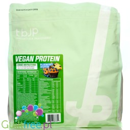 TBJP Vegan Protein Blueberry Muffin 2KG - wegańska odżywka białkowa bez cukru z witaminami i minerałami