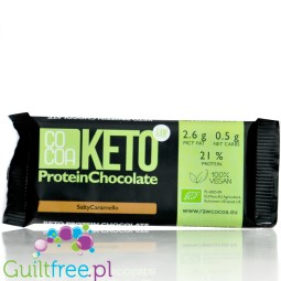 Raw Cocoa Keto Protein Chocolate Salty Caramello - protein chocolate sweetened with erythritol with salted caramel flavor