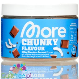 More Nutrition Chunky Flavor Milk Chocolate Coconut 150g - wegański aromat w proszku, Mleczna Czekolada z Kokosem