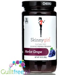 SkinnyGirl Merlot Grape Jam - dietetyczny dżem winogronowy bez cukru z czerwonym winem 58kcal