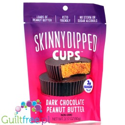 Skinny Dipped Cups, Dark Chocolate Peanut Butter - keto miseczki z ciemnej czekolady z masłem orzechowym