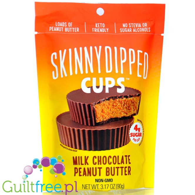Skinny Dipped Cups, Milk Chocolate Peanut Butter - keto miseczki z mlecznej czekolady z masłem orzechowym