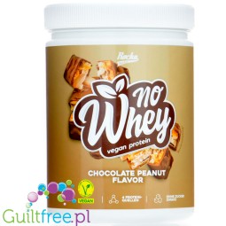 Rocka Nutrition NO WHEY Chocolate Peanut 300g - wegańska odżywka białkowa 5 źródeł białka, bez soi i glutenu