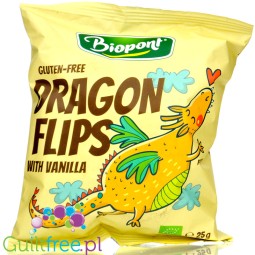 Biopont Bio Dragon Vanilla Flips - organic vegan gluten-free vanilla flips