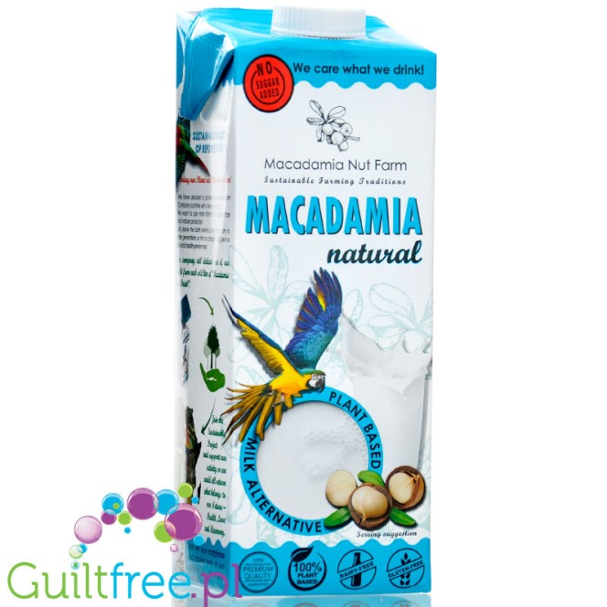 Macadamia Nut Farm Milk Natural 1L - mleko roślinne z makadamia, bez cukru, soi i karagenu
