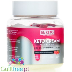 BeKeto Keto Cream™ White Chocolate & Raspberry no added sugar vegan spread with MCT