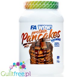 FA WOW! Protein Pancakes Brownie 1kg -  naleśniki proteinowe bez cukru, smak brownie 20% białka