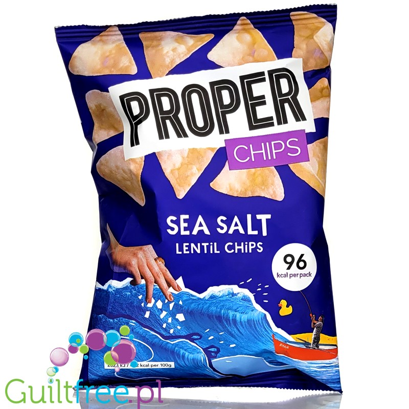 Proper Chips Sea Salt Lentil - chipsy z soczewicy 96kcal, smak Sól Morska
