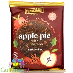Frank & Oli Apple Pie & Cinnamon Christmas Cookie - wegańskie miękkie ciasteczko szarlotkowe bez cukru, edycja limitowana