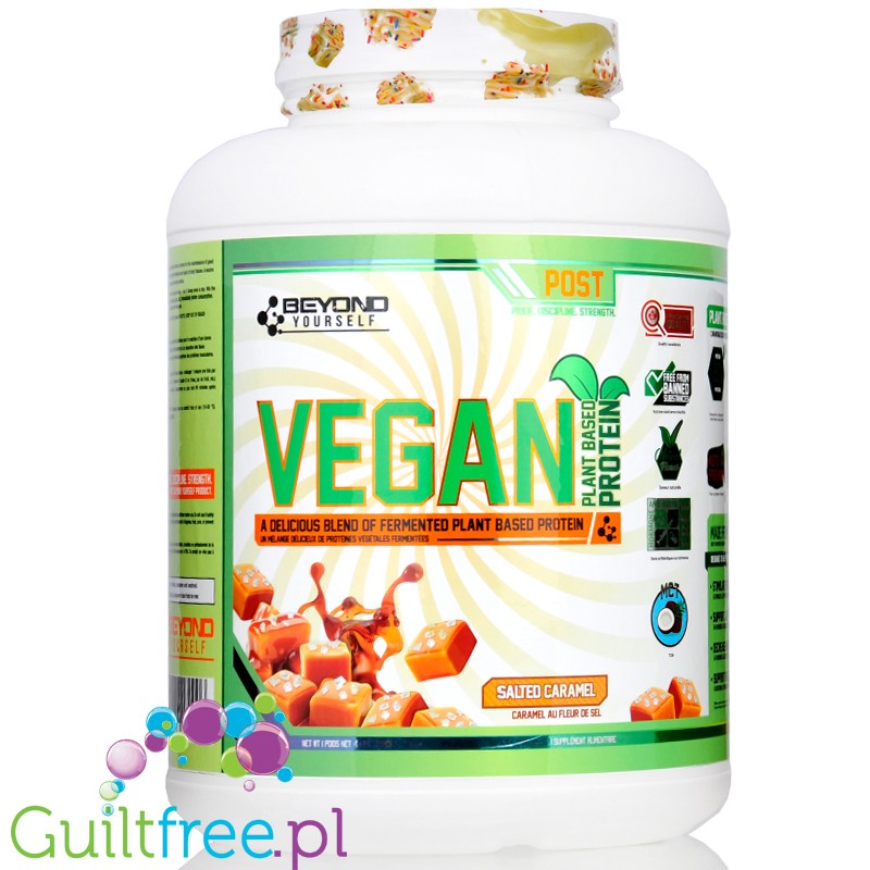 Beyond Yourself Vegan Protein Salted Caramel 1,8 kg - wegańska odżywka białkowa z białek roślinnych z MCT i stewią