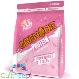 Grenade Protein Whey Strawberry Cream 2KG - WPC & WPI pyszne białko z enzymami trawiennymi DigeZyme