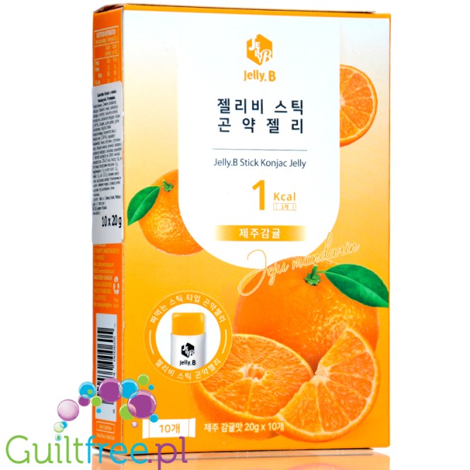 Jelly.B Konjac Jelly Stick Mandarin 10x20ml - koreańska galaretka do picia 1kcal, Mandarynka