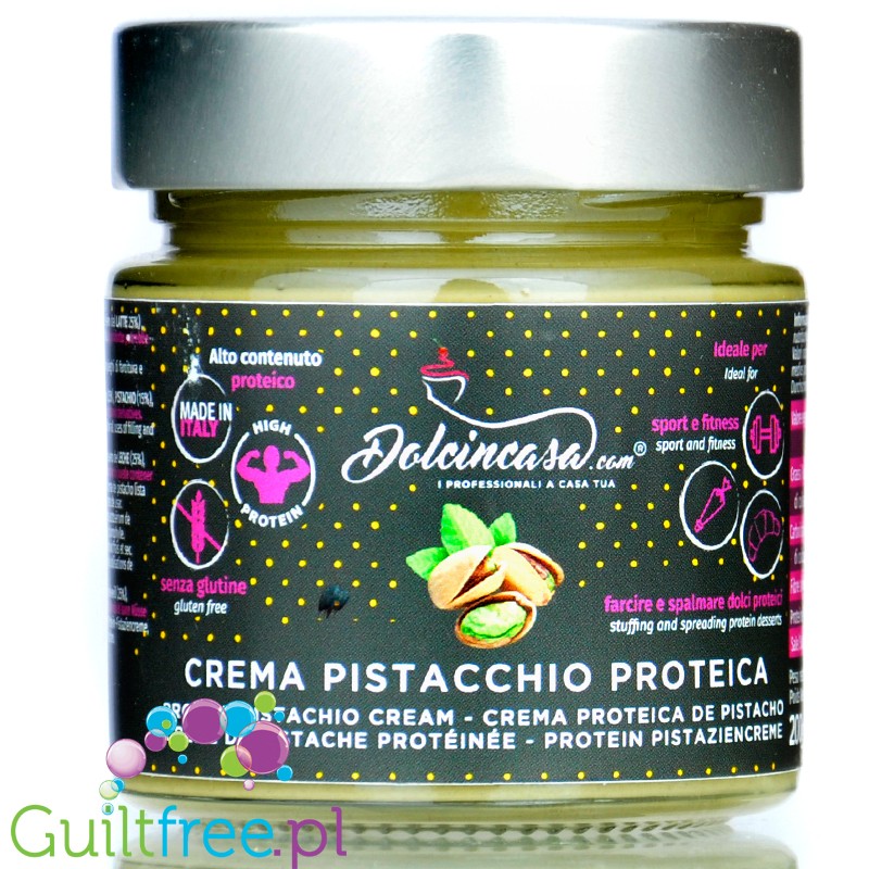 Dolcincasa Crema Pistacchio Proteica - Proteinowy krem pistacjowy bez cukru z białkiem WPC