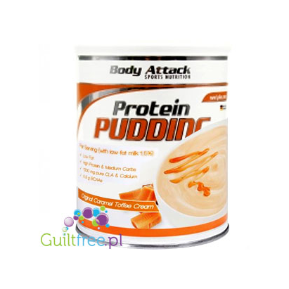 Body Attack protein caramel-toffee flavor pudding 
