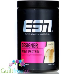 ESN Designer Whey Neutral Cream 390g - niesłodzona odżywka białkowa o smaku śmietanki, WPI, WPH & WPC