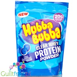 Wrigley's Hubba Bubba Clear Whey Protein Blue Raspberry - flavored hydrolyzate, nutrient 20.3g of protein in 83kcal