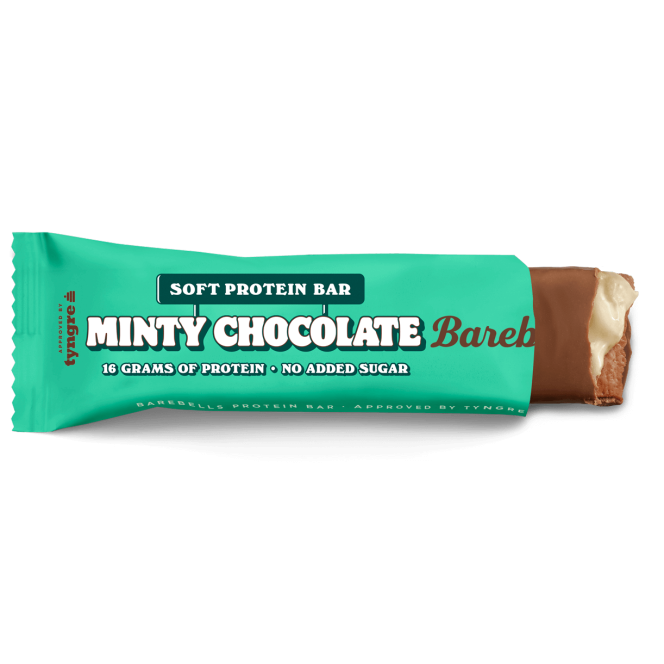 Barebells Soft Minty Chocolate - miękki baton proteinowy, Krem Miętowy & Mleczna Czekolada
