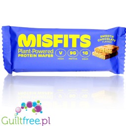 MisFits Vegan Protein Wafer Smooth Chocolate - wegański wafelek proteinowy w czekoladzie o smaku czekoladowym