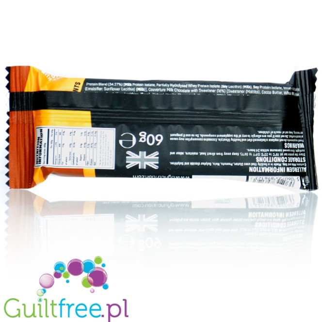 DY Nutrition Yates Protein Bar Chocolate Caramel - baton proteinowy 21g białka & 185kcal, Karmel & Czekolada