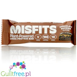 MisFits Plant Chocolate Brownie - wegański baton proteinowy ze stewią i ksylitolem
