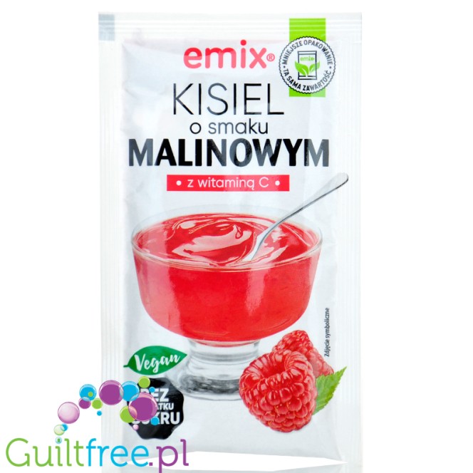Emix Malina, kisiel bez dodatku cukru i bez słodzików, z witaminą C