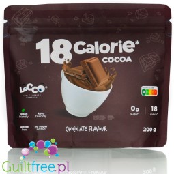 Locco Cocoa Chocolate Classic 18kcal - wegański napój kakaowy bez cukru, instant, o smaku czekoladowym