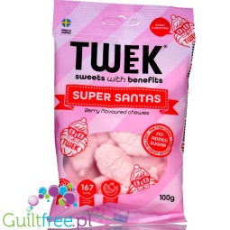 TWEEK Super Santas Foam Candy Chews - błonnikowe pianko-żelki owocowe bez dodatku  cukru 45% mniej kcal