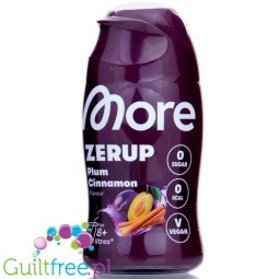 More Nutrition Zerup Plum Cinnamon na 8L - skoncentrowany syrop do wody bez cukru i kalorii, Śliwka z Cynamonem
