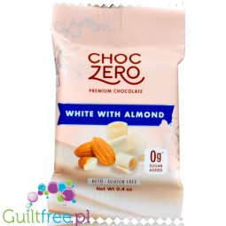 Choc Zero Keto Bark, White Chocolate & Almond - biała czekolada bez cukru z migdałami