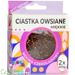 Lavica Ciastka Owsiane Mocno Czekoladowy - miękkie wegańskie ciastka owsiane bez dodatku cukru