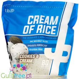 TBJP Cream of Rice, Cookies & Cream 2kg - kleik ryżowy bez cukru, regeneracyjny posiłek treningowy, Ciasteczka z kremem