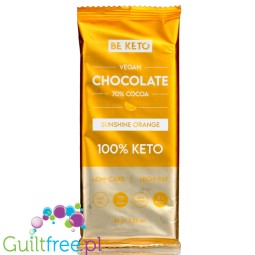 BeKeto™ 70% Cocoa Sunshine Orange  - wegańska ketogeniczna czekolada bez dodatku cukru