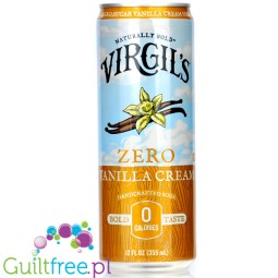 Virgil's Zero Vanilla Cream Soda - naturalny napój zero kalorii bez cukru ze stewią i erytrolem