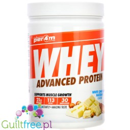 Per4m Whey Advanced Protein White Chocolate Hazelnut 900g - gęsta odżywka białkowa WPC, WPI & MPC, Biała Czeko & Orzechy laskowe