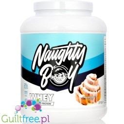 Naughty Boy Whey Advanced Protein Cinnamon Bun 2kg - gęsta odżywka białkowa WPI, WPC & MPC, Cynamonowa drożdżówka