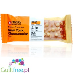 Maxi Nutrition Premium Protein New York Cheesecake - baton białkowy 15g białka &171kcal, Sernik & Biała Czekolada