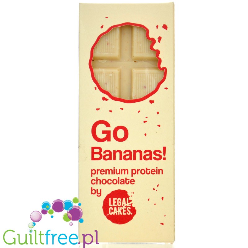 Legal Cakes Go Bananas Premium Protein - czekolada truskawkowo - bananowa z liofilizowanymi truskawkami i bananem