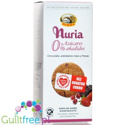 Birba Nuria Biscuit Chocolate, Cranberries and Strawberries  - cookies without added sugar