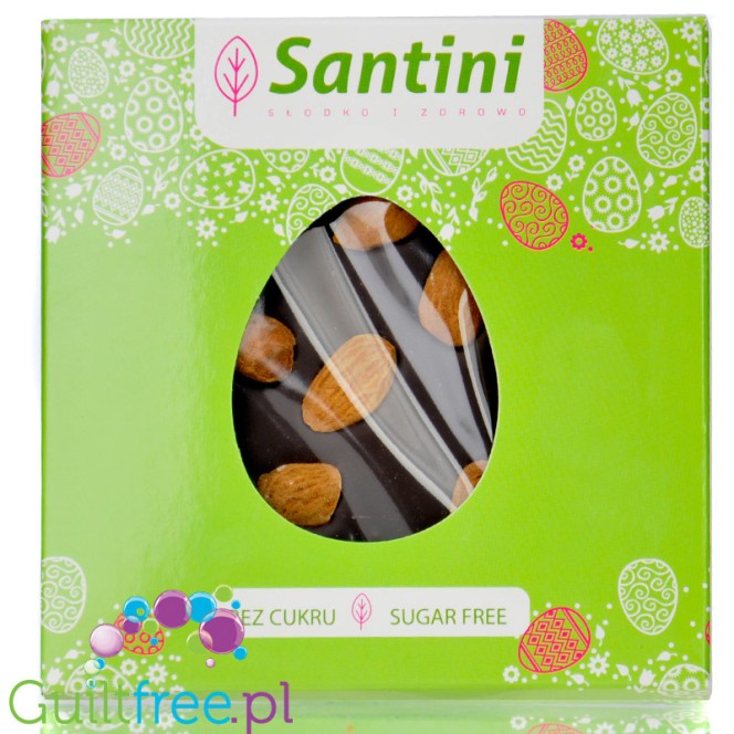 Santini Wielkanoc - czekolada ciemna z migdałami z ksylitolem, 72% kakao