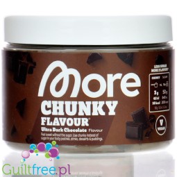 More Nutrition Chunky Flavor Ultra Dark Chocolate - aromat słodzący w proszku 10kcal, smak Ciemna Czekolada